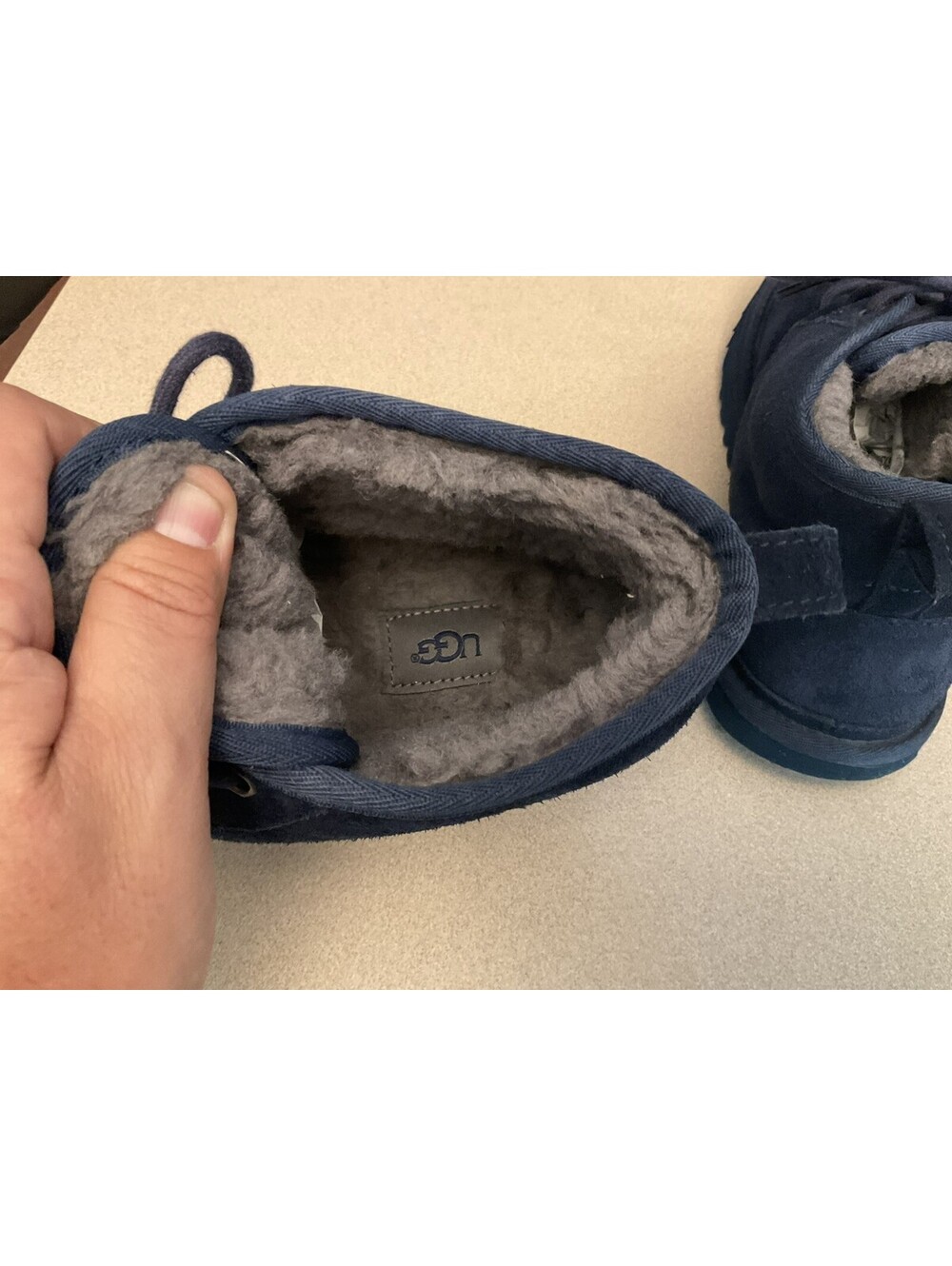 Mens UGG Neumel Deep Ocean Blue Fur Lined Chukka Boots. Size 9. Nice Boots!!! - Picture 7 of 11